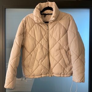 Cream Puffer Coat (H&M)